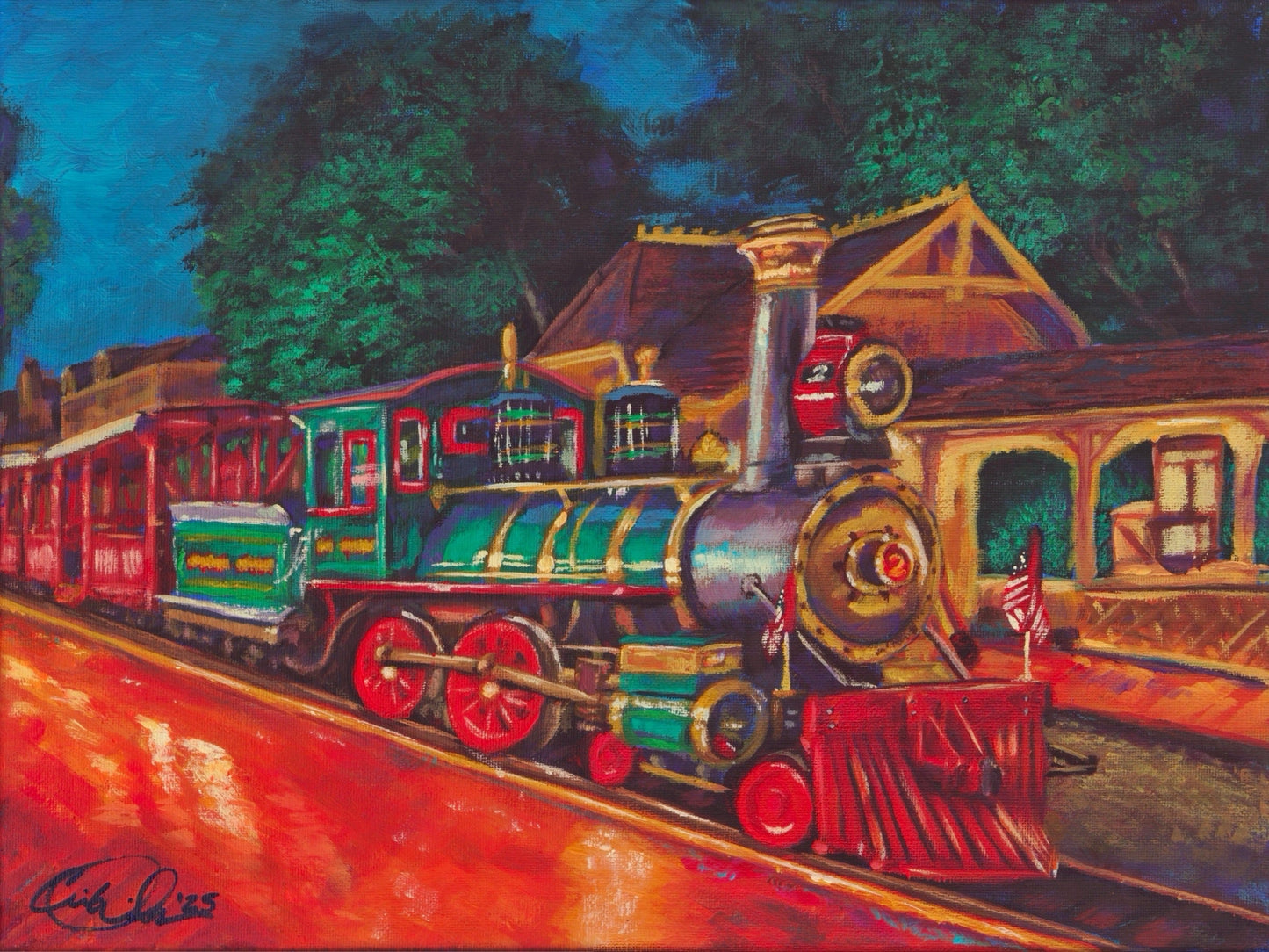 Disneyland Railroad - New Orleans Station (Print)